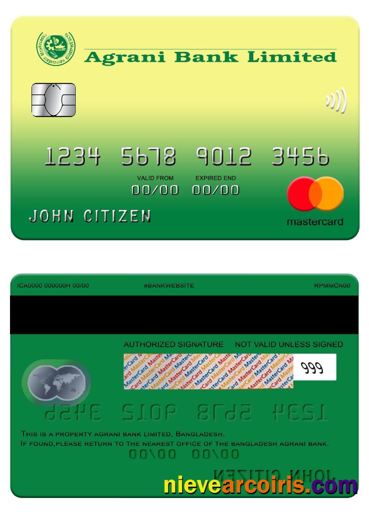 Bangladesh Agrani bank Mastercard